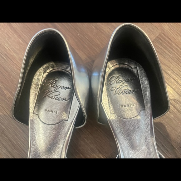 Roger Vivier Trompette Dorsay Silver flat - Picture 3 of 6